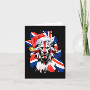 Patriotic British Christmas Uk English Flag Premiu Card