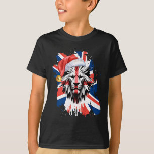 Patriotic British Christmas Uk English Flag Premiu T-Shirt