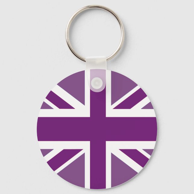 Patriotic British Union Jack Flag Key Ring (Front)