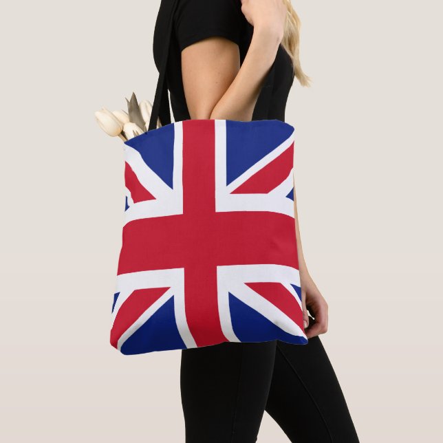 Patriotic British Union Jack Flag Tote Bag (Close Up)