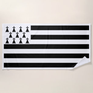 Patriotic Brittany Flag Beach Towel