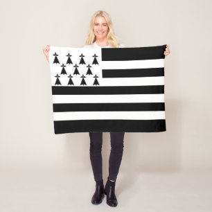Patriotic Brittany Flag Fleece Blanket