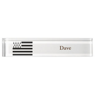 Patriotic Brittany Flag Nameplate