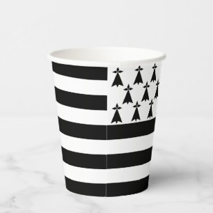 Patriotic Brittany Flag Paper Cups