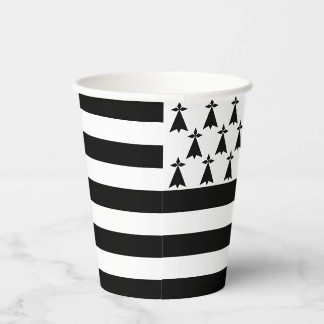Patriotic Brittany Flag Paper Cups (Right)