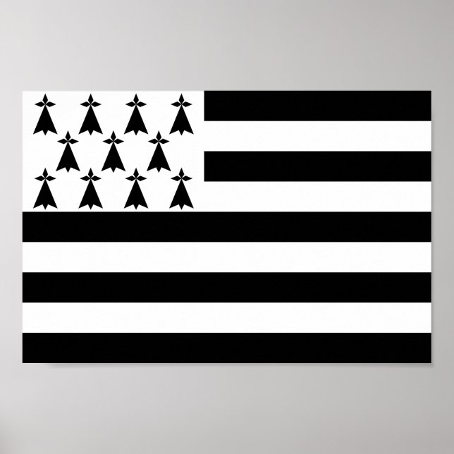 Patriotic Brittany Flag Poster (Front)