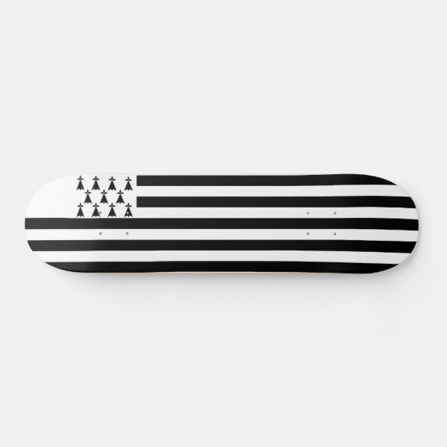 Patriotic Brittany Flag Skateboard (Horz)
