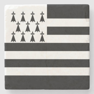Patriotic Brittany Flag Stone Coaster