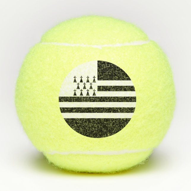 Patriotic Brittany Flag Tennis Balls (Front)