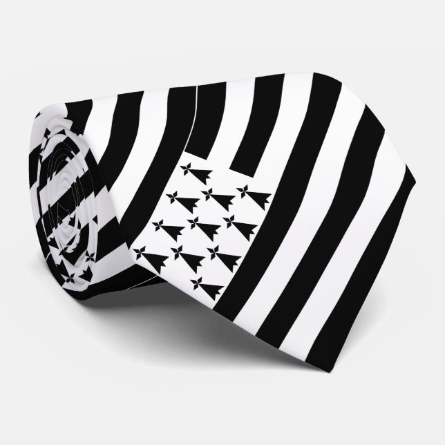 Patriotic Brittany Flag Tie (Rolled)