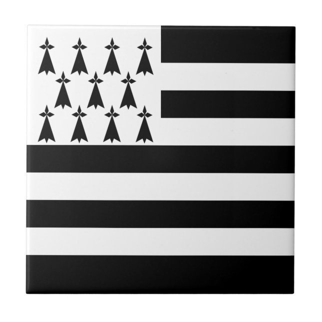 Patriotic Brittany Flag Tile (Front)