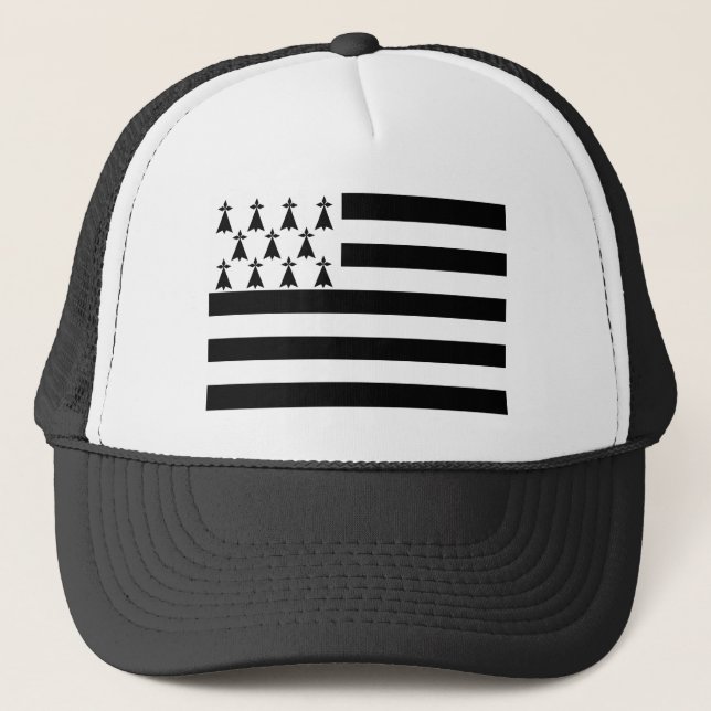 Patriotic Brittany Flag Trucker Hat (Front)