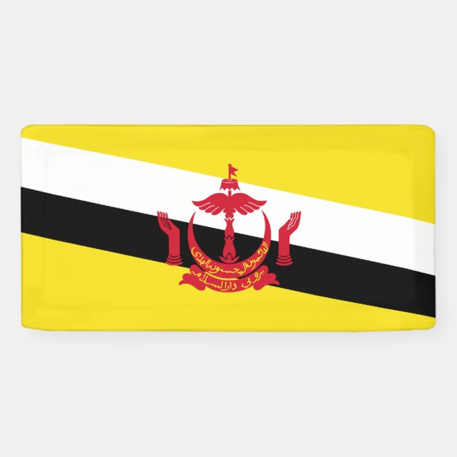 Patriotic Brunei Flag Banner (Horizontal)