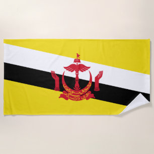 Patriotic Brunei Flag Beach Towel