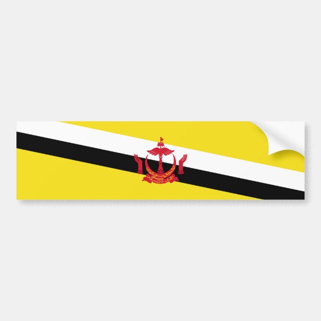 Patriotic Brunei Flag Bumper Sticker (Front)