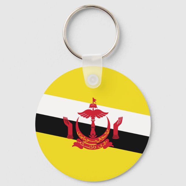 Patriotic Brunei Flag Keychain (Front)