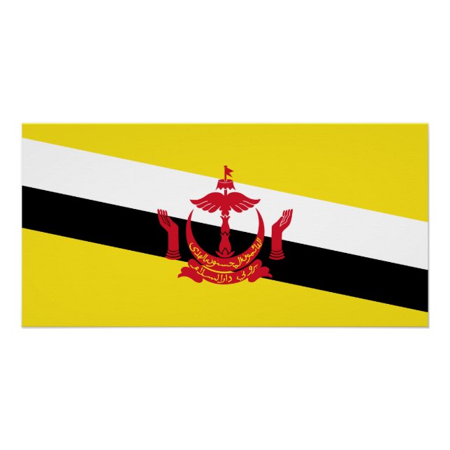 Patriotic Brunei Flag Poster (Front)