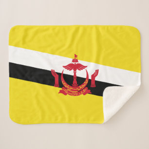 Patriotic Brunei Flag Sherpa Blanket