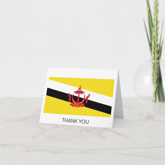 Patriotic Brunei Flag Thank You Card (Front)