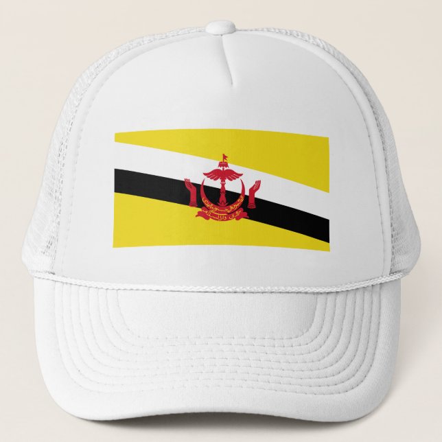 Patriotic Brunei Flag Trucker Hat (Front)