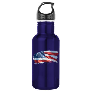 Patriotic Brush Stroke American Flag 532 Ml Water Bottle