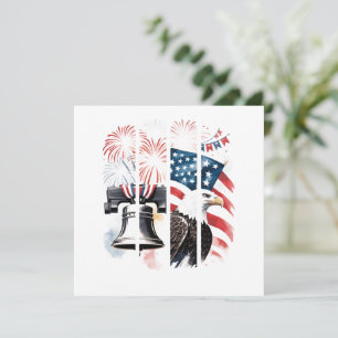 Patriotic Brushstroke – Fireworks, Flag, Eagle