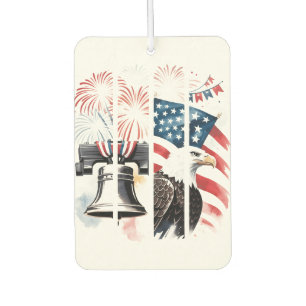 Patriotic Brushstroke – Fireworks, Flag, Eagle Car Air Freshener