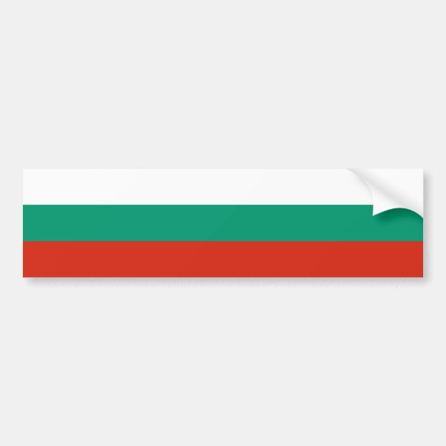 Patriotic Bulgarian Flag Bumper Sticker (Front)