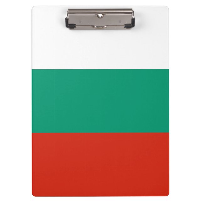 Patriotic Bulgarian Flag Clipboard (Front)