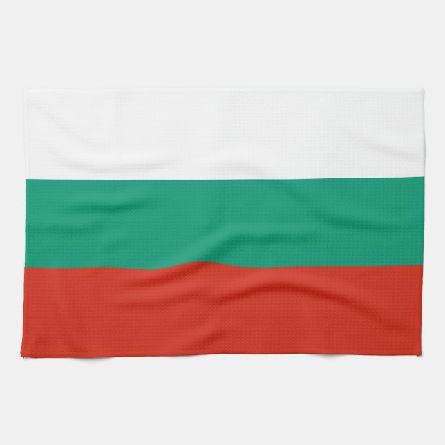 Patriotic Bulgarian Flag Kitchen Towel (Horizontal)