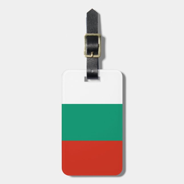 Patriotic Bulgarian Flag Luggage Tag (Front Vertical)