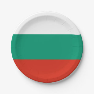 Patriotic Bulgarian Flag Paper Plate