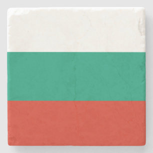 Patriotic Bulgarian Flag Stone Coaster