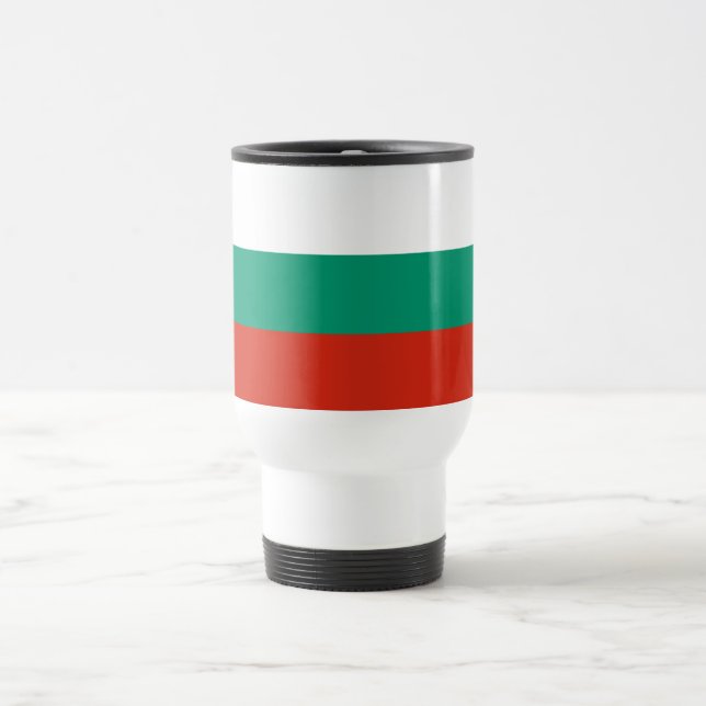 Patriotic Bulgarian Flag Travel Mug (Center)