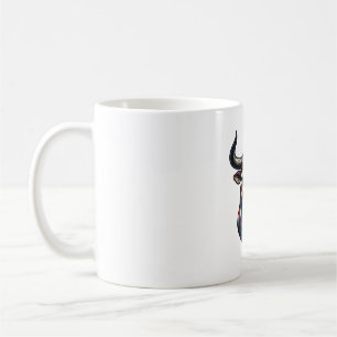 Patriotic Bull Head Vintage Engraving Design_1 Coffee Mug