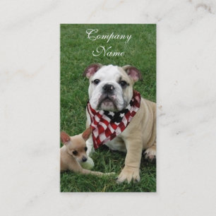 patriotic bulldog business card