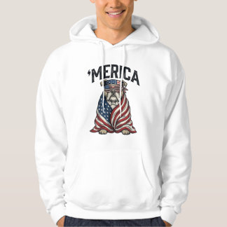 Patriotic Bulldog 'Merica Vintage Vector Shirt Des