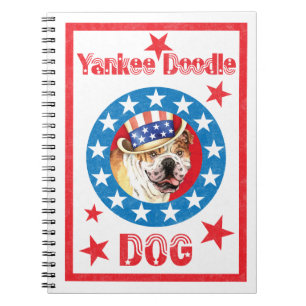 Patriotic Bulldog Notebook