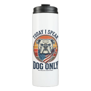 Patriotic Bulldog Shirt Vintage Engraving Dog Love Thermal Tumbler