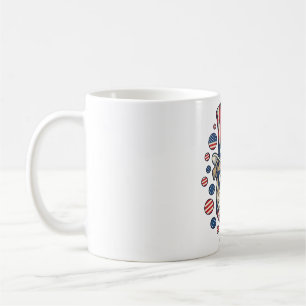 Patriotic Bulldog Vintage Engraving Shirt Design ( Coffee Mug