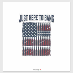 Patriotic Bullet Flag Funny Vintage Graphic T-Shir