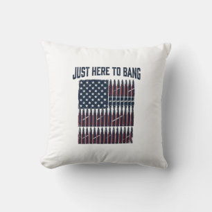 Patriotic Bullet Flag Funny Vintage Graphic T-Shir Cushion