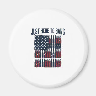 Patriotic Bullet Flag Funny Vintage Graphic T-Shir Magnet