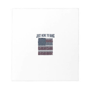 Patriotic Bullet Flag Funny Vintage Graphic T-Shir Notepad