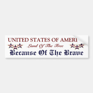 PATRIOTIC BUMPER STICKER