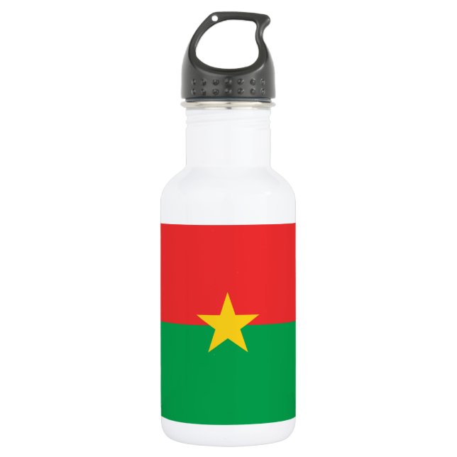 Patriotic Burkina Faso Flag 532 Ml Water Bottle (Front)