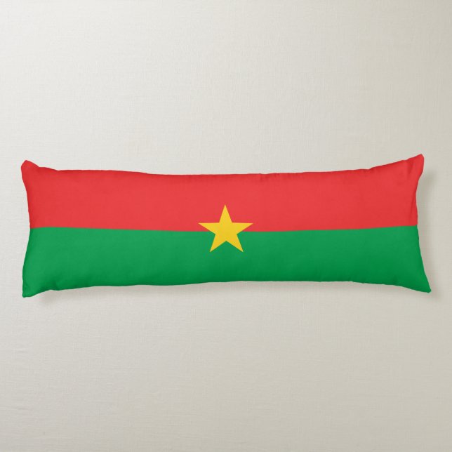 Patriotic Burkina Faso Flag Body Cushion (Back)