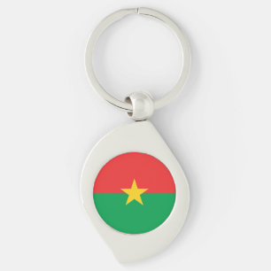 Patriotic Burkina Faso Flag Key Ring