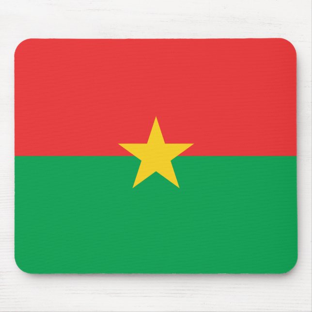Patriotic Burkina Faso Flag Mouse Mat (Front)