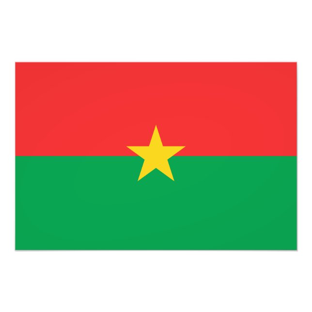 Patriotic Burkina Faso Flag Photo Print (Front)